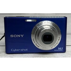 Sony Cyber-shot DSC-W330 14.1MP Digital Camera Blue 4x Zoom Bundle Case SD Card